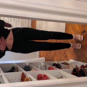 Maje Light Cotton & Leather Pants US size 2